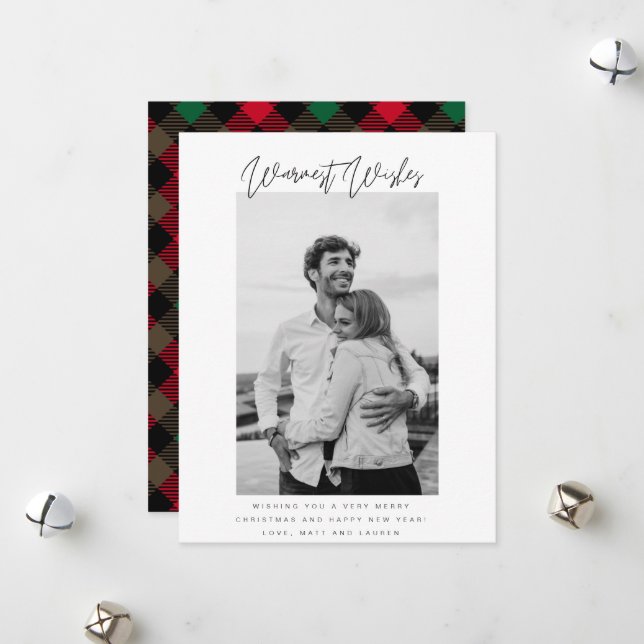 Warmwünschte Foto Weihnachten (Vorderseite/Rückseite Beispiel)