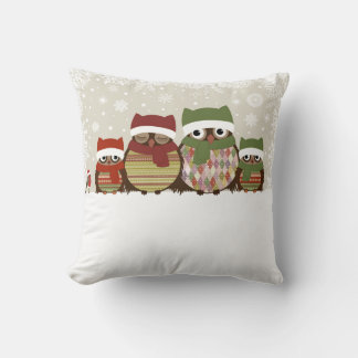 Warmwünschung Owl Family Kissen