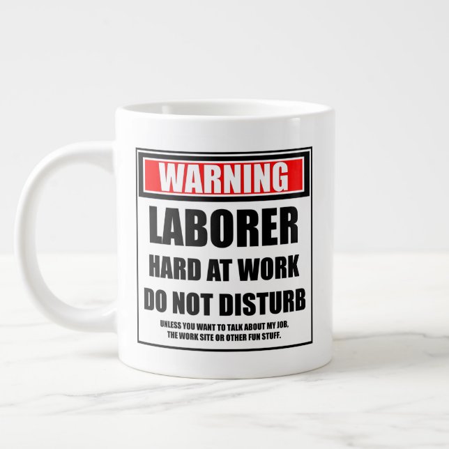 Warn-Laboratorium bei harter Arbeit stört nicht Jumbo-Tasse (Links)