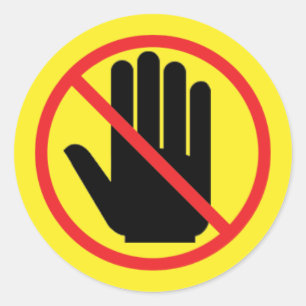 Warnaufkleber Runder Aufkleber