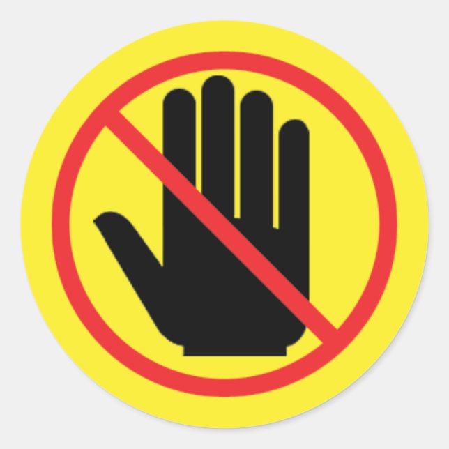 Warnaufkleber Runder Aufkleber (Vorderseite)