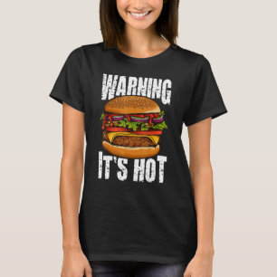 Warne es ist heiß ich Cheeseburger I Burger T-Shirt