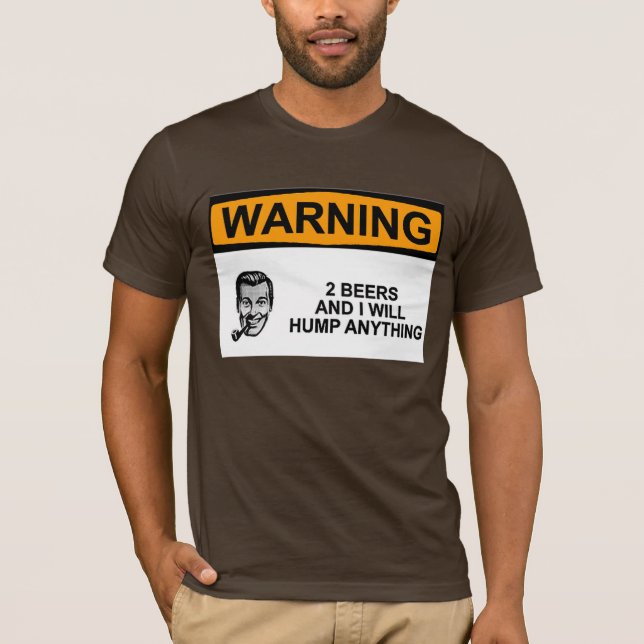 WARNEN von 2 Bieren T-Shirt (Vorderseite)