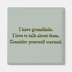 Warnen von den Großeltern Magnet