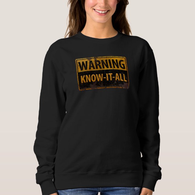 WARNEN WISSEN-ES-ALLES - SWEATSHIRT (Vorderseite)