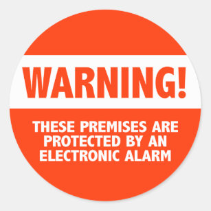 Warnende Alarmanlage-elektronische Sicherheit Runder Aufkleber