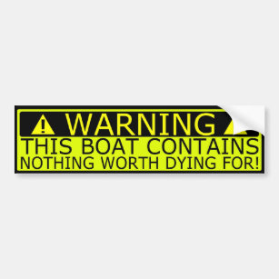 Warnende Aufkleberbootssicherheit Autoaufkleber