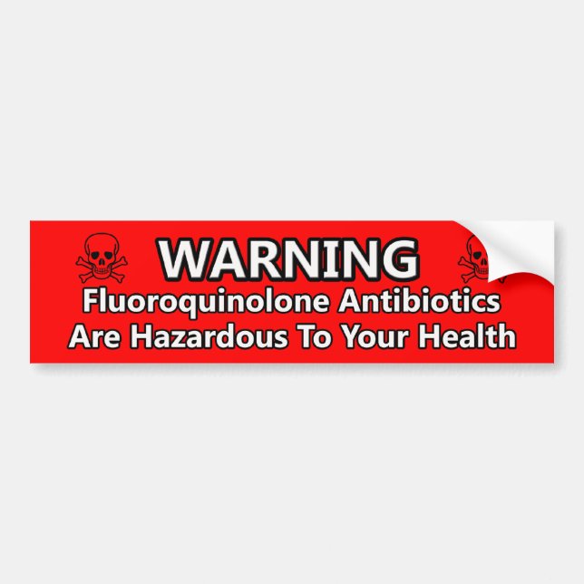 Warnende Fluoroquinolone Antibiotika Autoaufkleber (Vorne)