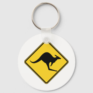 warnende Gefahr des Kängurus an Australien-Tag Schlüsselanhänger