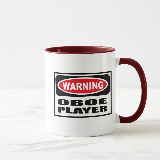 Warnende OBOE SPIELER Tasse (Rechts)