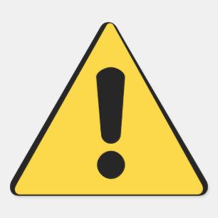 Warnender Aufkleber des Dreiecks