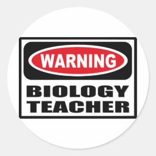 Warnender BIOLOGIE-LEHRER Aufkleber