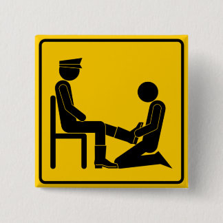 warnender Bootblack voran Button