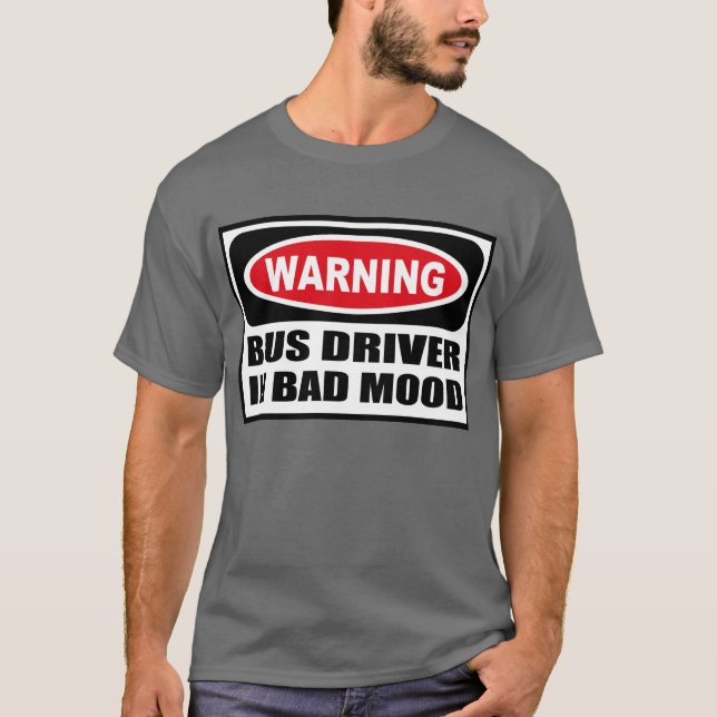 Warnender BUSTREIBER im dunklen T - Shirt (Vorderseite)
