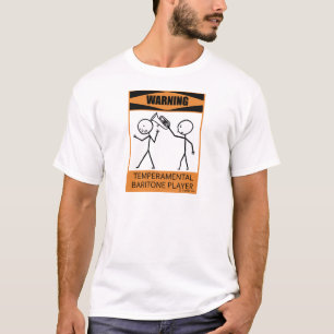 Warnender Temperamental Bariton-Spieler T-Shirt