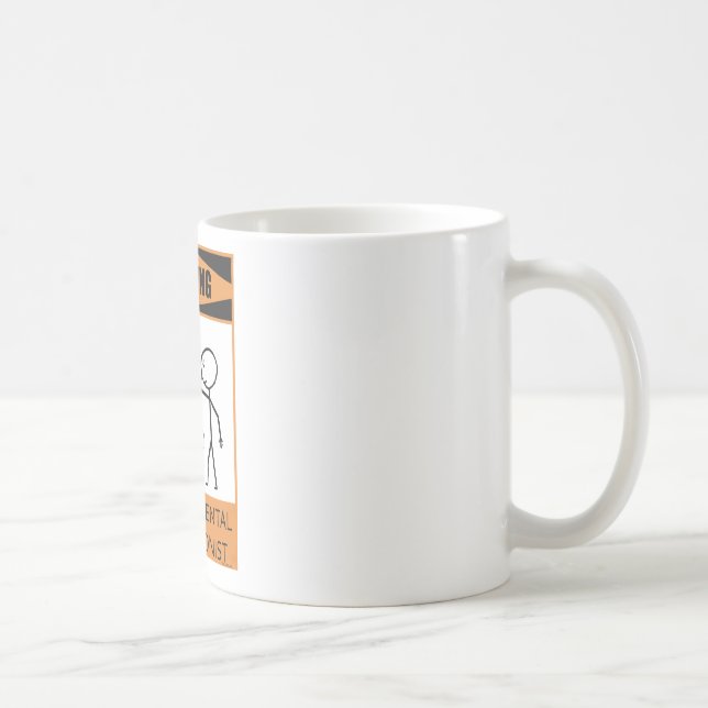 Warnender Temperamental Schlagzeuger Tasse (Rechts)