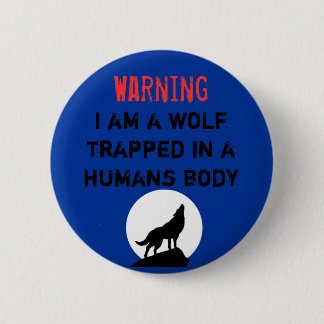 Warnender Wolf Button