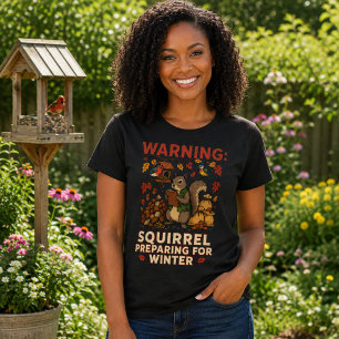 Warnendes Eichhörnchen bereitet sich auf den Winte T-Shirt