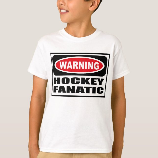 Warnendes HOCKEY der T - Shirt FANATISCHES Kindes (Vorderseite)