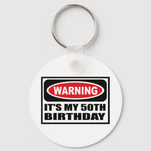 Warnendes ITIS MEINE 50. GEBURTSTAG Schlüsselkette Schlüsselanhänger