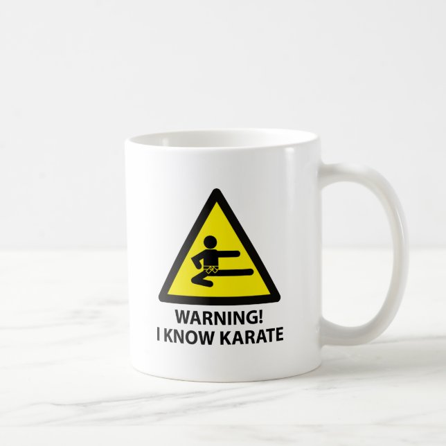 Warnendes Karate Tasse (Rechts)