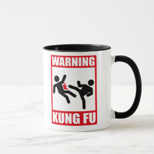 warnendes kung fu tasse