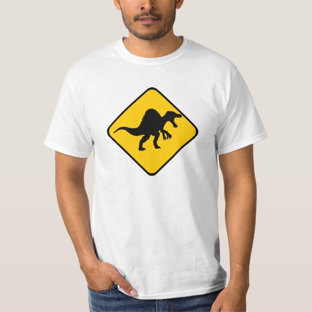Warnendes Spinosaurus T-Shirt (Vorderseite)