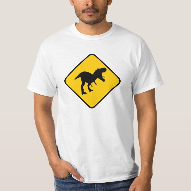 Warnendes T-Rex T-Shirt (Vorderseite)