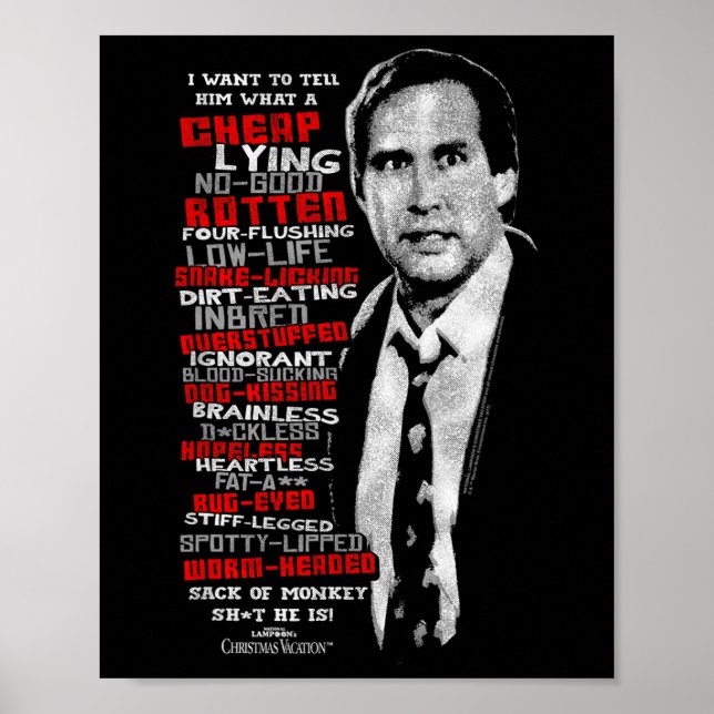 Warner Bros. Christmas Vacation Profanities - Wome Poster (Vorne)