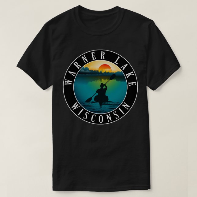 Warner Lake Wisconsin Kayaking T-Shirt (Design vorne)