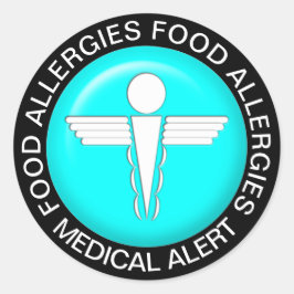 Warnhinweis - Aquamariner Klassischer Rundaufklebe Runder Aufkleber