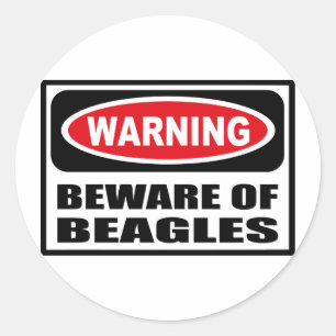 Warnhinweis auf dem Aufkleber für BEAGLE