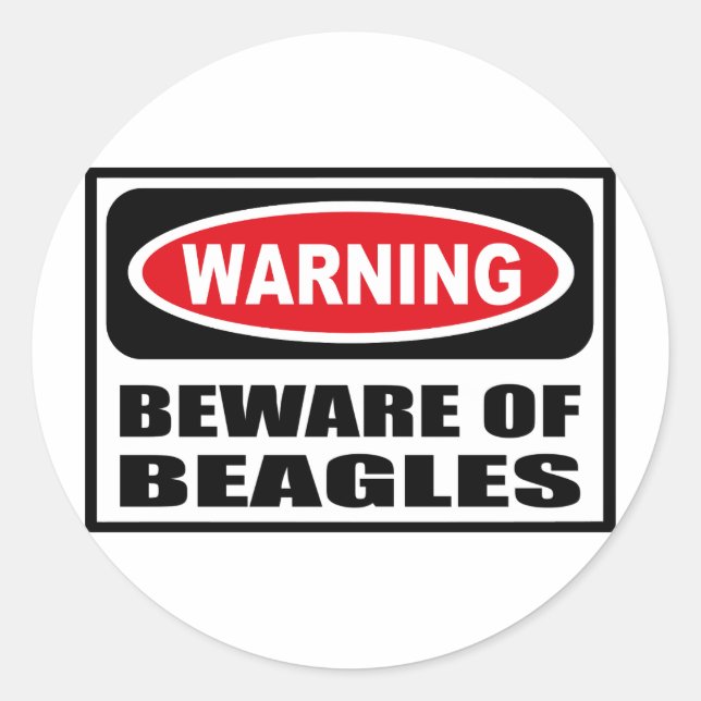 Warnhinweis auf dem Aufkleber für BEAGLE (Vorderseite)