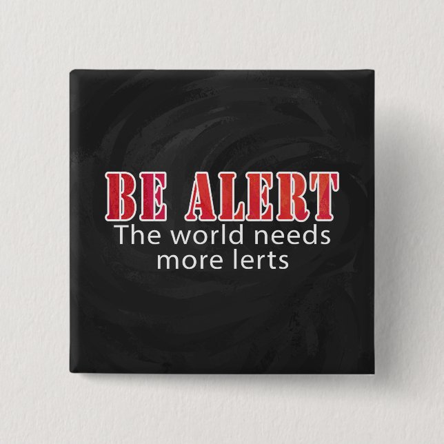 Warnhinweis Button (Vorderseite)