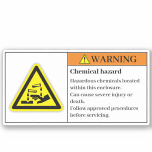 Warnhinweis für chemische Gefahren Aufkleber