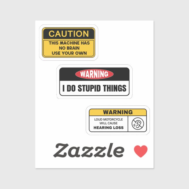 Warnhinweis II Aufkleber (Blatt)