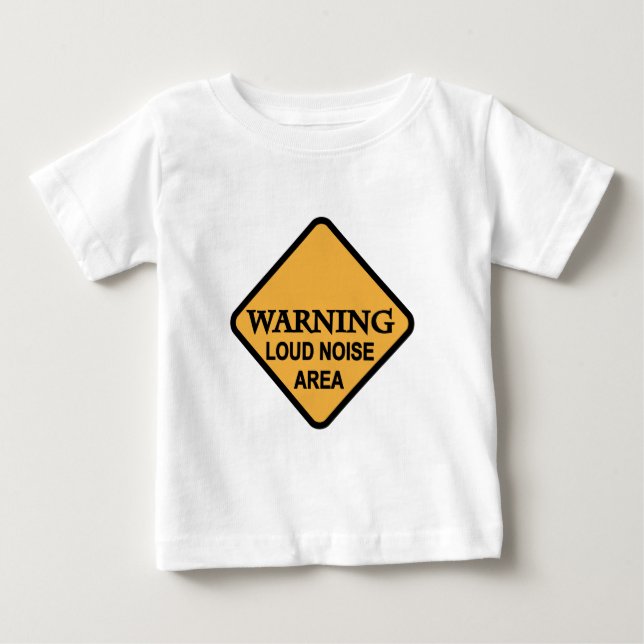 Warnhinweis Lärm Bereich Tshirts und Geschenke (Vorderseite)