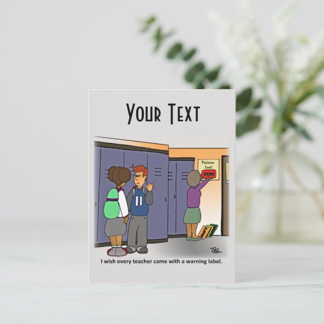 Warnhinweis Postkarte (Stehend Vorderseite)