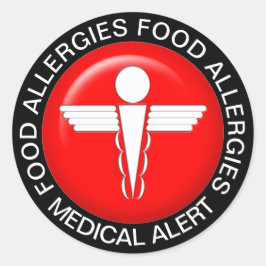 Warnhinweis - Roter Klassischer Rundaufkleber Runder Aufkleber