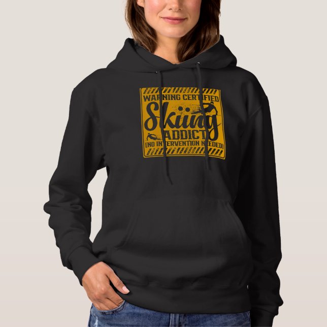 Warnhinweis Skipass Keine Intervention erforderlic Hoodie (Vorderseite)