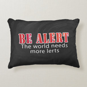 Warnhinweis Zierkissen