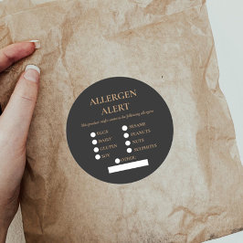 Warnhinweis zur Lebensmittelsicherheit Runder Aufkleber