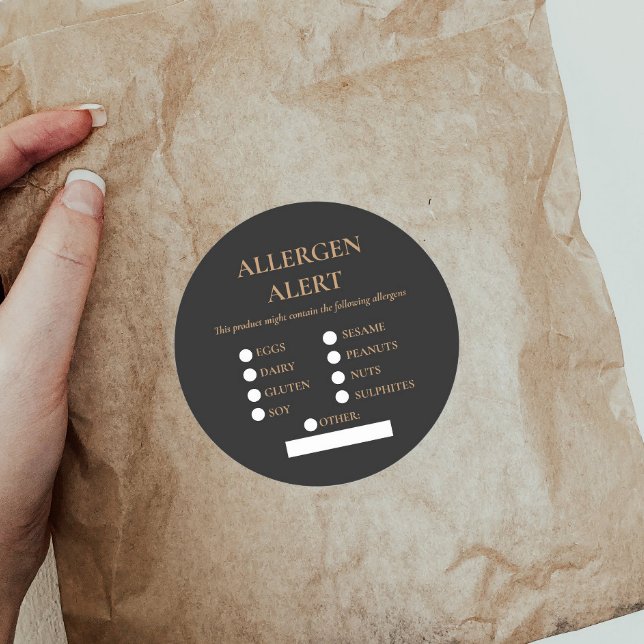 Warnhinweis zur Lebensmittelsicherheit Runder Aufkleber (Von Creator hochgeladen)