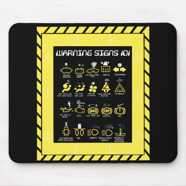 Warnhinweise 101 mousepad (Vorne)