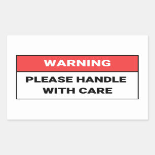 Warnhinweise bitte mit dem Aufkleber behandeln