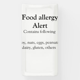 Warnhinweise zur Lebensmittelallergie fügen Sie de Banner