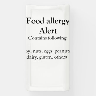 Warnhinweise zur Lebensmittelallergie fügen Sie de Banner