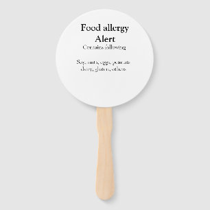 Warnhinweise zur Lebensmittelallergie fügen Sie de Fächer