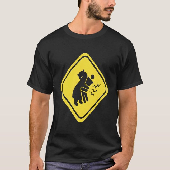 Warning Bären Hugs T-Shirt (Vorderseite)