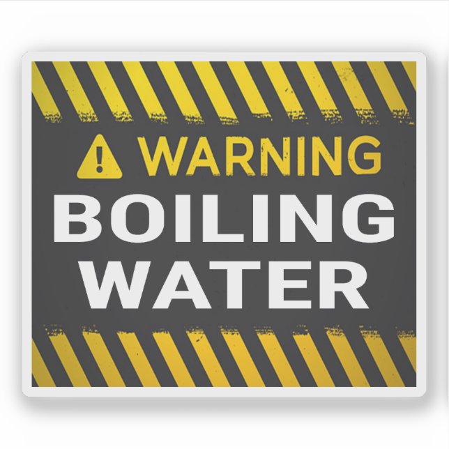 Warning Boiling Water Aufkleber (Vorderseite)
